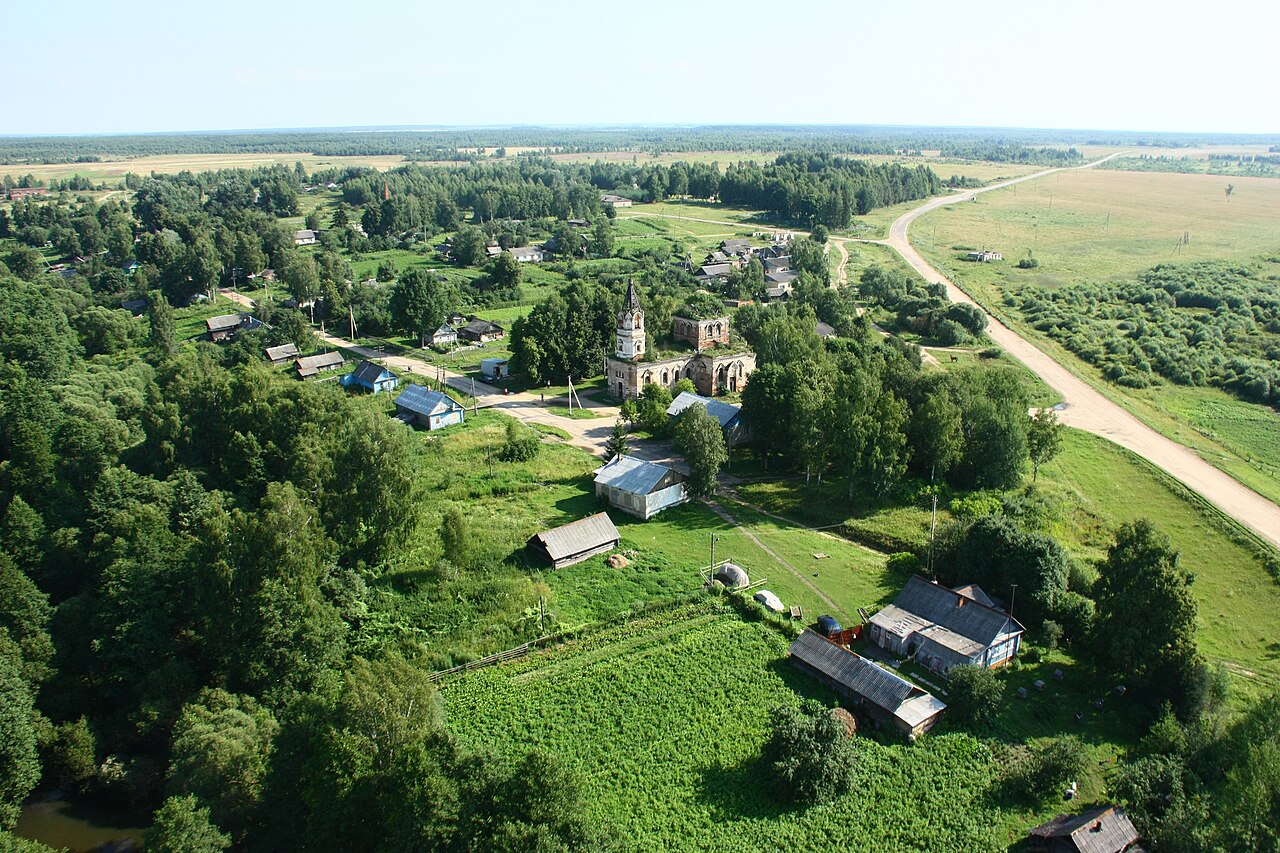 Aerial view of Lubavitch village